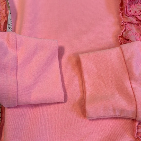 NWOT Lilly Pulitzer Deva Ruffle Sweatshirt Eyelet Pink Size XS - Picture 12 of 13
